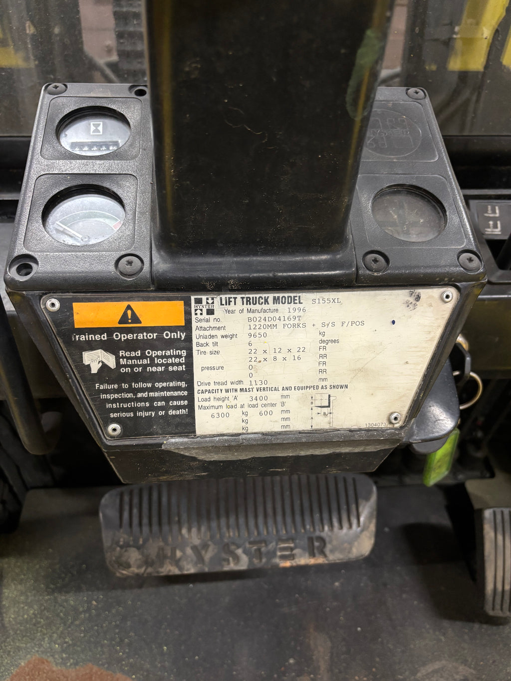 1996 Hyster S155XL Forklift