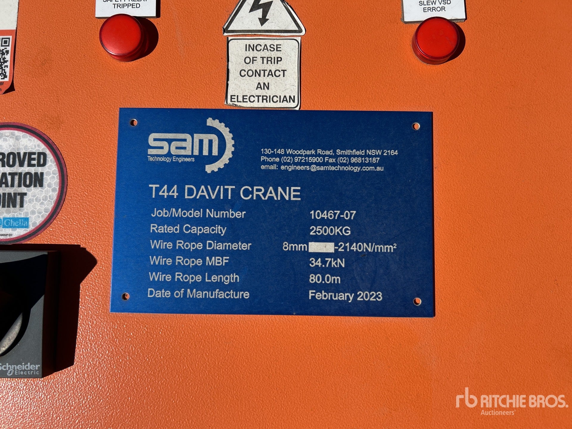 2023 SAM Technology Jib Crane